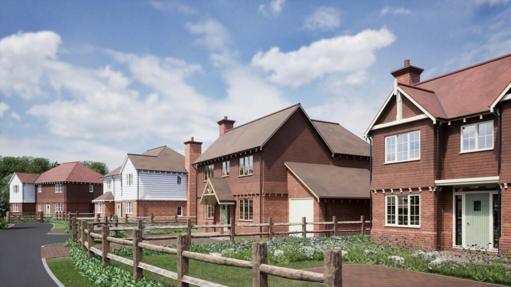 Row of red brick UK houses, mortgage repayment calculator guide